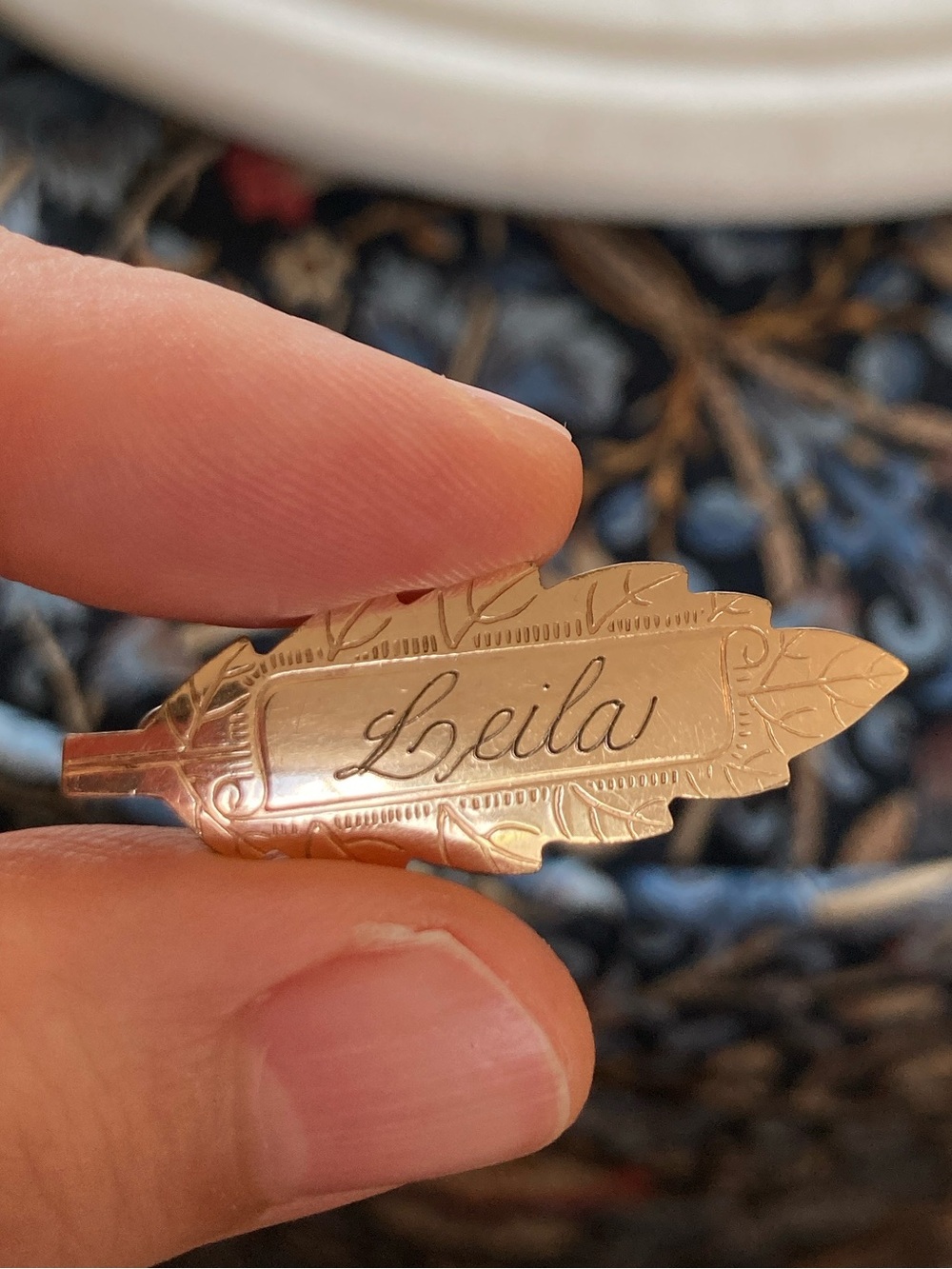 Vintage Gold Front “Leila” Pin/Brooch